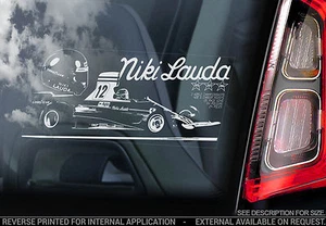 Niki Lauda - F1 Car Window Sticker - Ferrari Mclaren Formula 1 Sign Art Badge - Picture 1 of 1