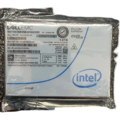 FJ9YX Dell Intel DC P4510 1TB NVMe/PCIe TLC 2.5in SSD 0FJ9YX SSDPE2KX010T8T - Image 1 of 4