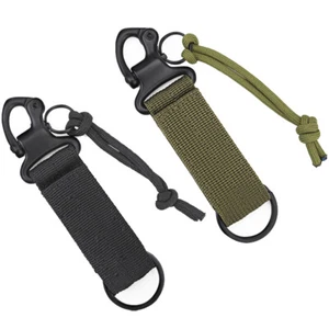 Key Clip Tactical Utility Belt Key Ring Clip Keychain MOLLE Strap Gear Organizer - Picture 1 of 10