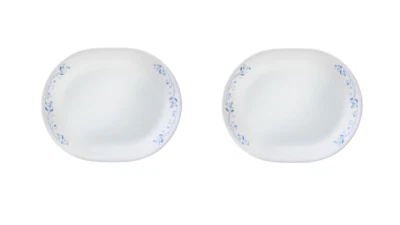 New Corelle Provincial Blue 12.25" Serving Platter Set Of 2 - Image 1 of 2