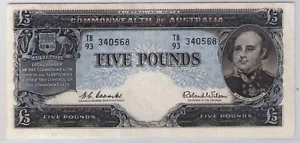 Australia 1960 Five Pounds �5 Coombs / Wilson, R50 - VERY Fine