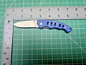 Frost Cutlery Chief Cut a Trail 15-978BL 3-5/8" Closed Blue Plastic Rubberized - Picture 1 of 6
