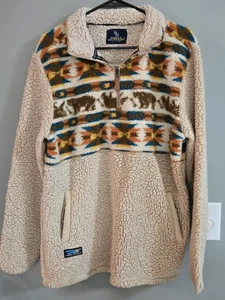 Simply Southern Quarter Zip Fleece Pullover Women's Size Large - Picture 1 of 3