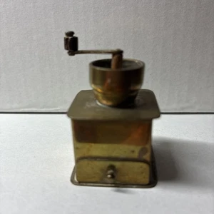 Antike Miniatur Messing Kaffeemühle - Bild 1 von 6