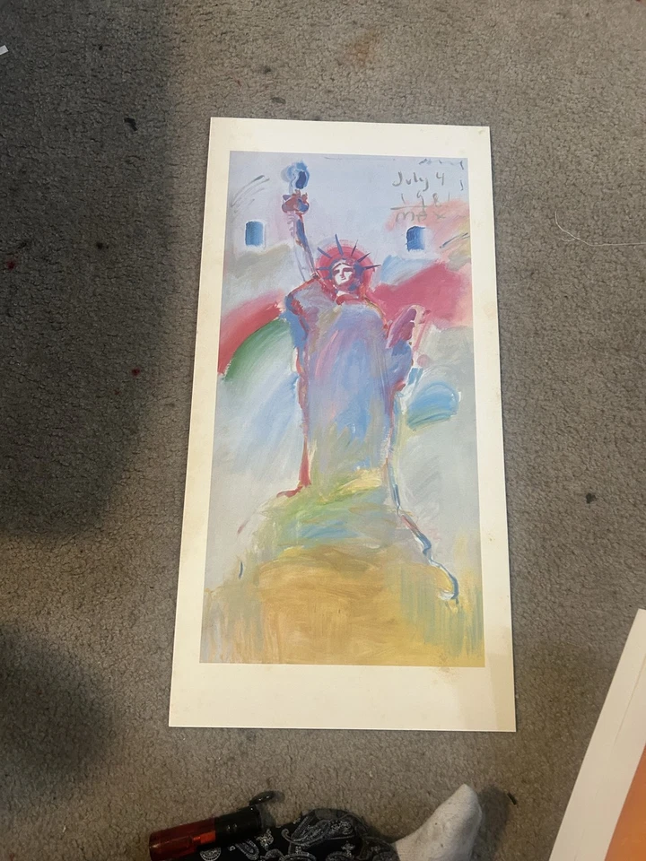 彼得·麦克斯签名 1981 年自由艺术印刷品 7 月 4 日 — 第 1/1 张图片