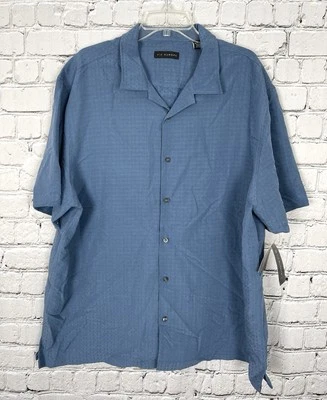 Via Europa Men’s Size XXL Blue Plaid Casual Shirt Short Sleeve Button Up New - Image 1 of 4