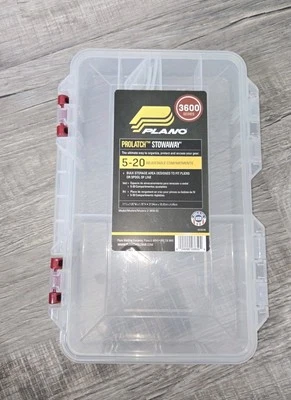 PLANO Prolatch Stowaway Storage Utility Box 3600 5-20 Organizer Compartment - Image 1 of 4