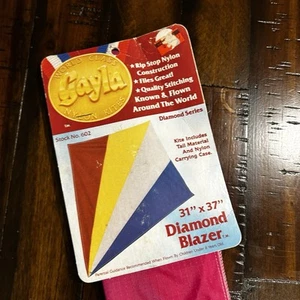Gayla Diamond Blazer Kite 31”x37” Stock 602 Sigillato 1986 Confezione Originale - Foto 1 di 10