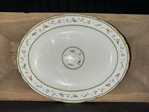 Bernardaud Limoges Artois Vert Pattern 15” Oval Serving Platter - Picture 1 of 4
