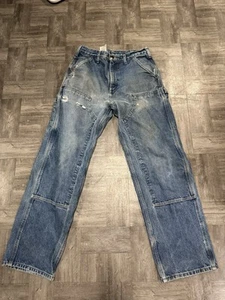 Carhartt Double Knee Jeans Denim 32x32  Vintage Distressed  - Picture 1 of 7