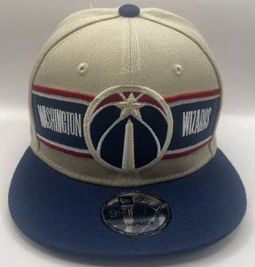 Washington Wizards Hat Cap Snapback New Era Logo Tan Blue Gray 9FIFTY Brand New - Picture 1 of 4