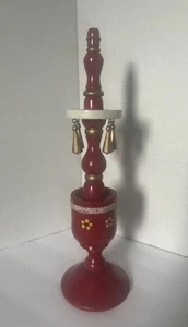 Base de vela de Navidad Erzgebirge alemana vintage para piezas/restauración - Imagen 1 de 11