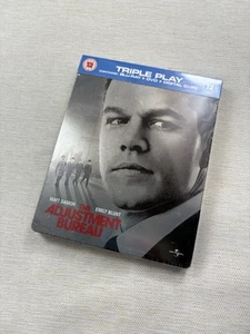 THE ADJUSTMENT BLU-RAY STEELBOOK ZAVVI EXCLUSIVE UK RARE, NEW/SEALED - Picture 1 of 6