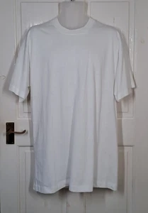 Vintage Single Stitch T Shirt White Blank 1980s Crew Neck Cotton Size XL - Picture 1 of 13