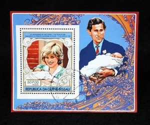 Guinea-Bissau 1982 Birth of Prince William of Wales Mini Stamp Sheet MNH - Picture 1 of 4