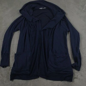 Athleta Sweater Womens 1X Blue Cardigan Stuido Wrap Pockets Casual Relax - Picture 1 of 9