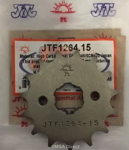 JT Standard 15 Tooth Steel FRONT Sprocket Fits HONDA CB125R (2018 to 2020) - Picture 1 of 2