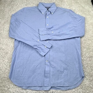 Ralph Lauren Shirt Men Large Blue Polka Dot Long Sleeve Button Down Pony - Picture 1 of 6