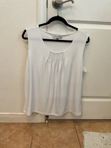 Evan-Picone White Sleeveless Blouse sz XL - Picture 1 of 3