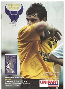 Football Programme>OXFORD UNITED v SWANSEA CITY Jan 1993 FAC - Picture 1 of 1