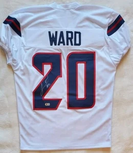 #20 Jimmy Ward Houston Texans Signed White Custom Jersey Beckett Certification🤘 - Picture 1 of 17