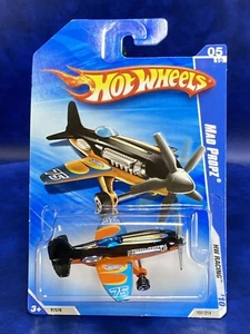 Hot Wheels HW Racing 2010 Mad Propz # 75 Airplane Stunt Plane Black & Orange C - Picture 1 of 8