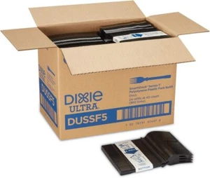 Dixie Ultra Dussf5 Polystyrene Fork Refill, Black, 960/Carton - Picture 1 of 5