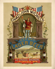 Print: Michel's Brewery, Lager Beer, La Crosse, Wisconsin, 1879