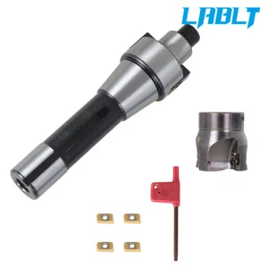 LABLT R8 FMB22 Perno fresa a gambo + fresatura finale CNC 400R 50 MM + 4 inserti APMT1604 - Foto 1 di 12