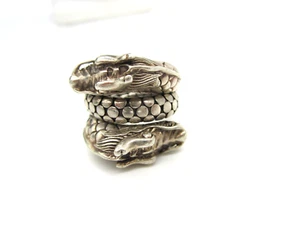 Precioso Anillo John Hardy Leyenda de Plata Esterlina Doble Enrolla Naga Dragón Talla 5 - Imagen 1 de 6