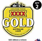 XXXX Gold sticker 100mm x 115mm xxxx beer label sticker bumper sticker QTY 2