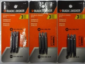 Black & Decker 71-451 Juego de 3 brocas de destornillador de doble extremo de 2" 3-3 paquetes - Imagen 1 de 1