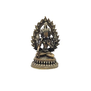 Estatua Budista Tara Blanca Tibetana - 4.7′′ Altura - Imagen 1 de 4