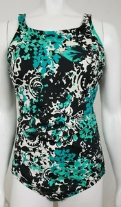 Maxine Of Hollywood Womens Swimsuit Plus Sz 14 Floral Stretch One Piece Tropical - Picture 1 of 9