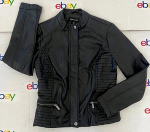 NEW LOOK WOMEN’s BLACK FAUX LEATHER JACKET SIZE:PS - Picture 1 of 8