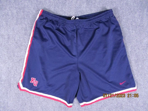 Nike Team Basketball Shorts Mens Extra Large  Kansas KU Jayhawks Blue No pockets Cover