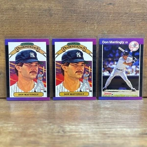 1989 Donruss Don Mattingly #26 #74 New York Yankees 3 Baseballkarte SET - Bild 1 von 2