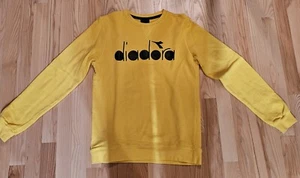 DIADORA Youth Unisex Girl Boy Yellow Logo Sweatshirt Size 14 BNWT - Picture 1 of 7