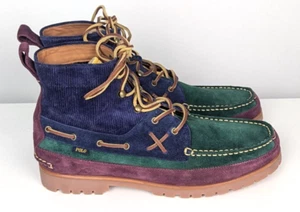 Talla 11-Botas de pana de gamuza con bloques de color medio Polo Ralph Lauren Country Ranger para hombre - Imagen 1 de 11