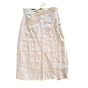 NEW Slide Show beige wrap midi skirt women's size 10 lagenlook minimalist BNWT - Picture 1 of 10