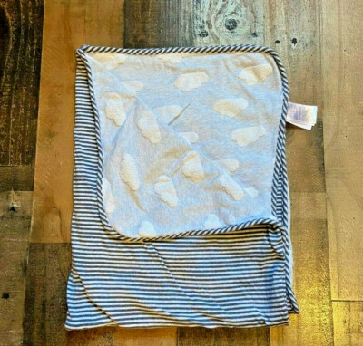 Одеяло Baby Gap Cloud в синюю серую полоску хлопок безопасность милое 2019 - Изображение 1 из 2