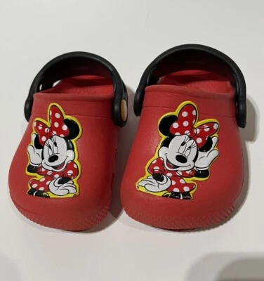 Crocs Disney Minnie Mouse Fun Lab Rojo Niños’s Talla 4 Adorable Foto 1 de 4