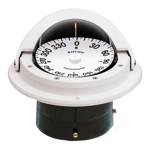 Ritchie Navigation F-82 Marine Boat Voyager Compass Flush Mount WHITE 3-inch 12V - Picture 1 of 3