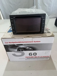 S60 2DIN Car Stereo DVD GPS Navigation Touchscreen Head Unit 800x480 Monitor - Picture 1 of 5