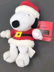 Vintage Peanuts Hallmark Weihnachten Santa Snoopy Plüsch Weihnachten Neu mit Etikett - Bild 1 von 5