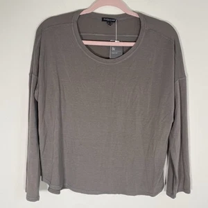 NWT Eileen Fisher Bateau Neck Top with 3/4 Length Sleeves Sz Large Petite - Picture 1 of 11
