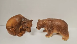 Large Ceramic Brown Bear Salt & Pepper Shakers Japan W/Original Sticker - Picture 1 of 8