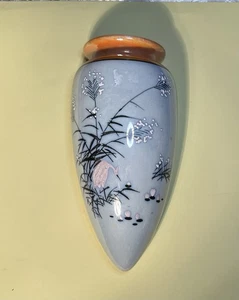Vintage Gold Castle Chikusa Lusterware Wall Pocket Crane Bird Bamboo Design - Picture 1 of 6