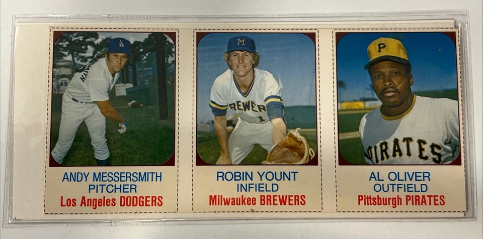1975 Hostess Panel Andy Messersmith Robin Yount Al Oliver #79-81 - Image 1 of 4