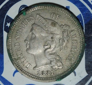 1881  Nickel Three Cent {{{4A49 - Picture 1 of 2